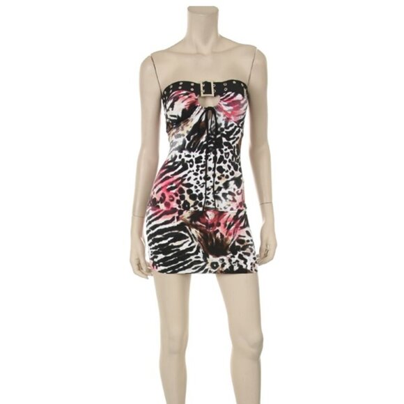 Pink Leopard Mini Dress/Tunic Top - Picture 1 of 3